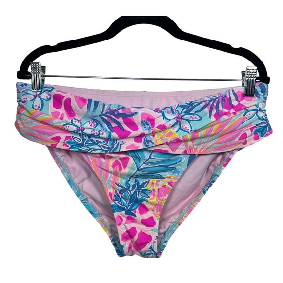 Lilly Pulitzer Lagoon Sarong Hipster Swim Bottom Rainforest Retreat 14 / XL - Picture 1 of 7